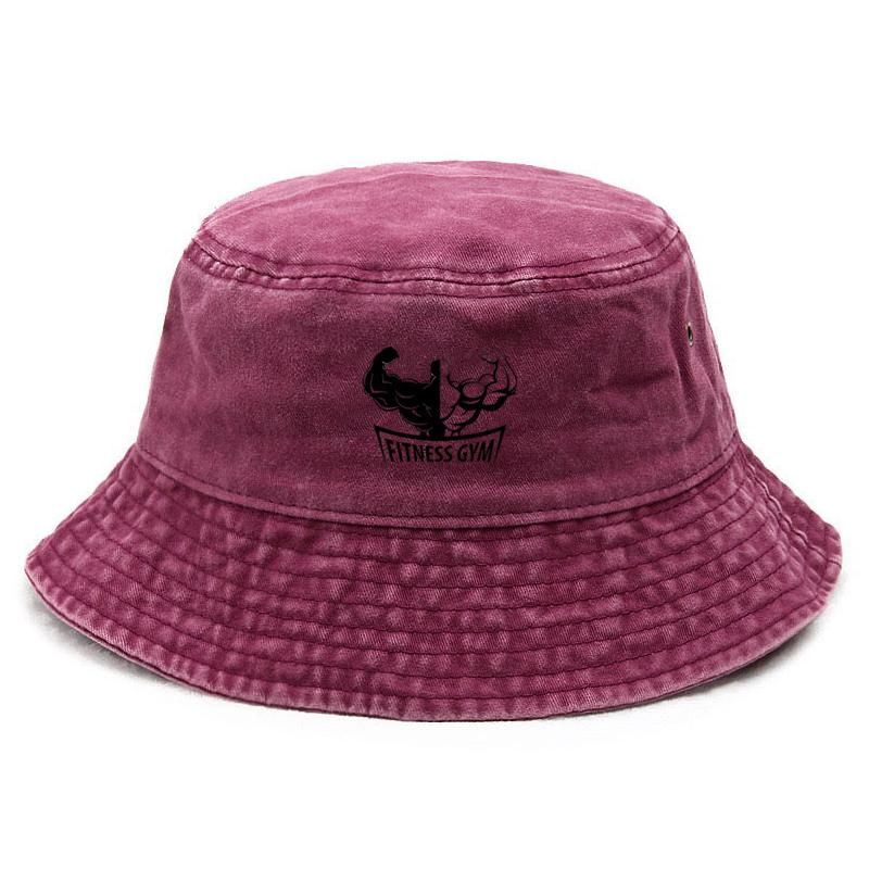 

Gym Cotton Washed Bucket Hat Vintage Fishing Hat For Men Sun Protection Outdoor Fitness Cap Bodybuilding Culture Streetwear Hats