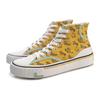 LINE FRIENDS x Li Ning Comfortable Abrasion Resistant Coverage High top Canvas Shoes Women's Yellow AGCQ594-1