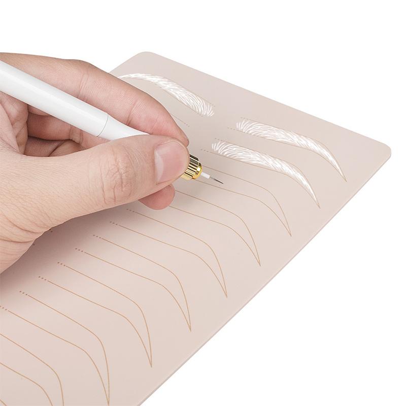1 Pcs Silicone Blank Eyebrow Brow Tattoo Permanent Makeup Supplies Microblading Practice Skin Tattoo Beginner Exercise Tool