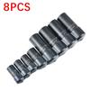 8Pcs 1/4 3/8 Hex Socket Wrench Head Standard Car Auto Truck Repair Tools For Ratchet Wrench Deep Sleeve Replacement
