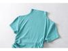 Trendy Ruched Short Sleeve Bodycon Top for Women