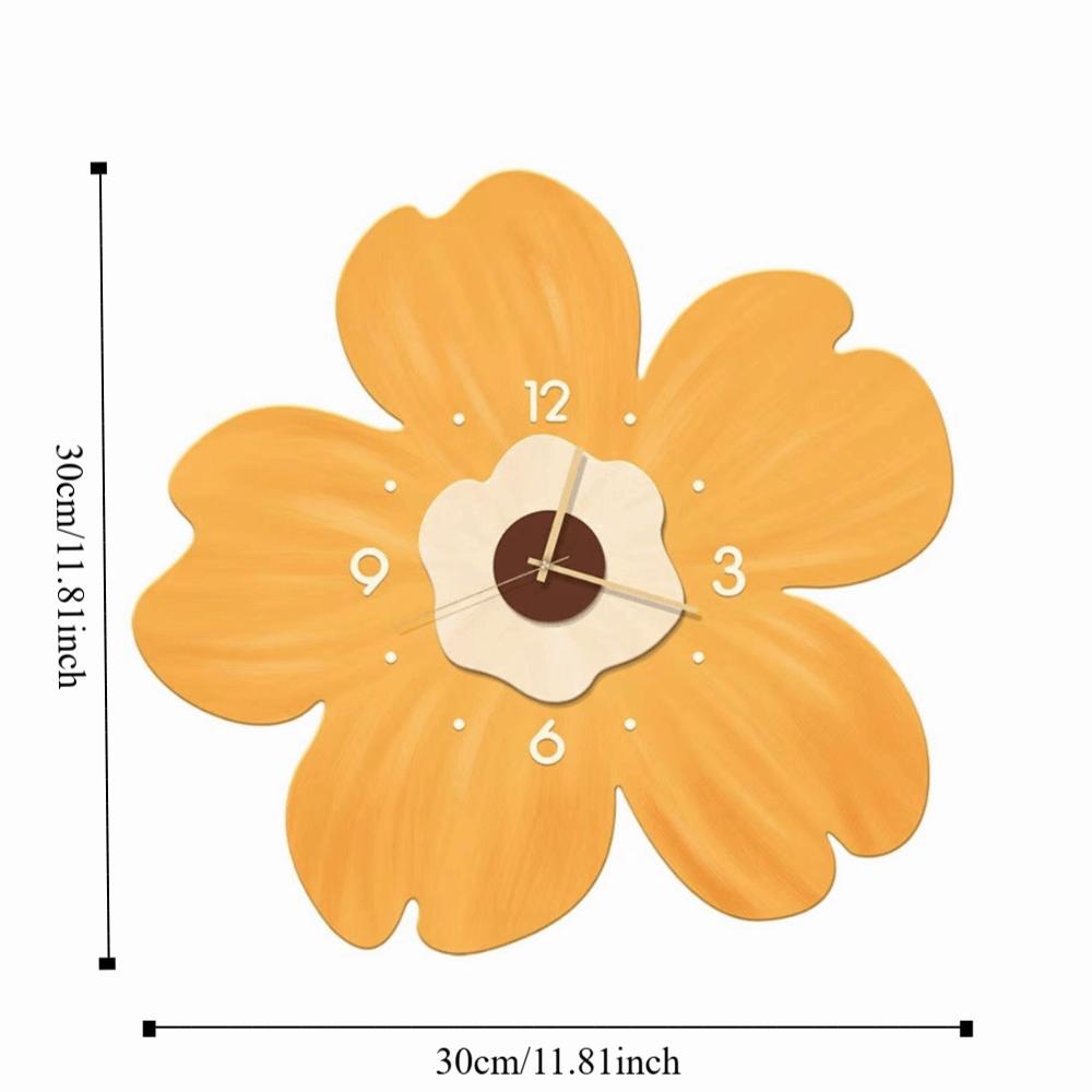 Slient Decor Flower Creative Clock 30cm Home Clock Fashion Simple Wall Clock  Birthday Gifts
