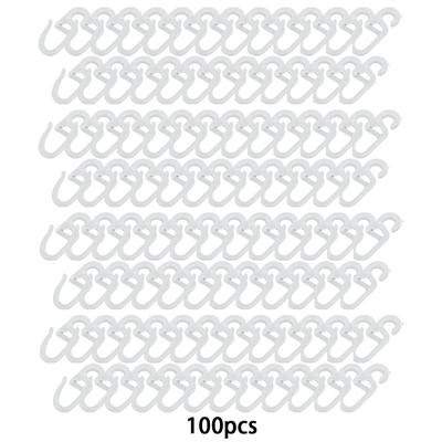 Easy To Use Curtain Ring Hooks, Pack of 100, Suitable for All Curtains, Convenient Hanging and Secure Installation