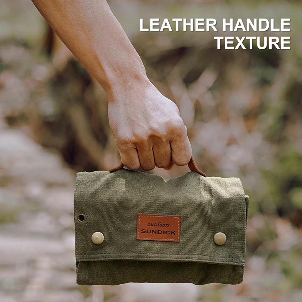 Outdoor Camping SpiceBottle Storage Bags Canvas Foldable Portable BBQ Picnic Barbecue Seasoning SpiceBottle Storage Bag