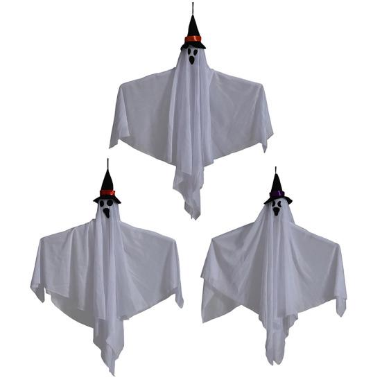Halloweenská závěsná dekorace ducha Strašidelný létající duch lebky pro rekvizitu strašidelného domu Vnitřní Venkovní Veranda Dvůr Dekorace na strom