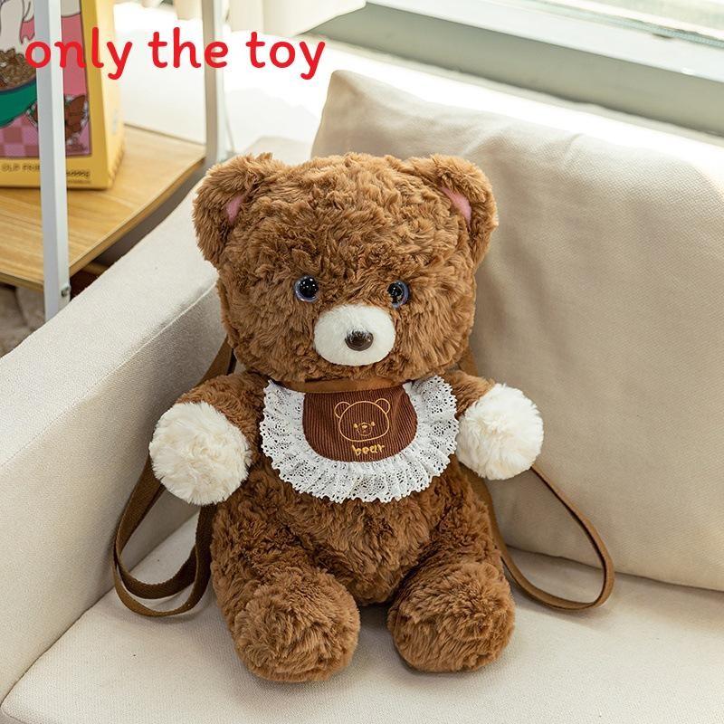 Lace Cute Scarf Teddy Bear Plush Toy Backpack With Detachable Shoulder Strap