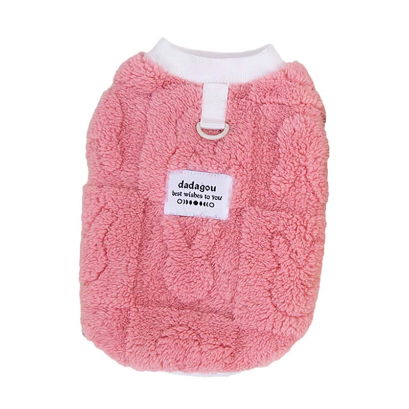 

Пальто для собак Зимняя теплая одежда для собак мелких пород кошек флисовый утепленный свитер для щенков французский бульдог чихуахуа плюшевая куртка для йорка M розовый