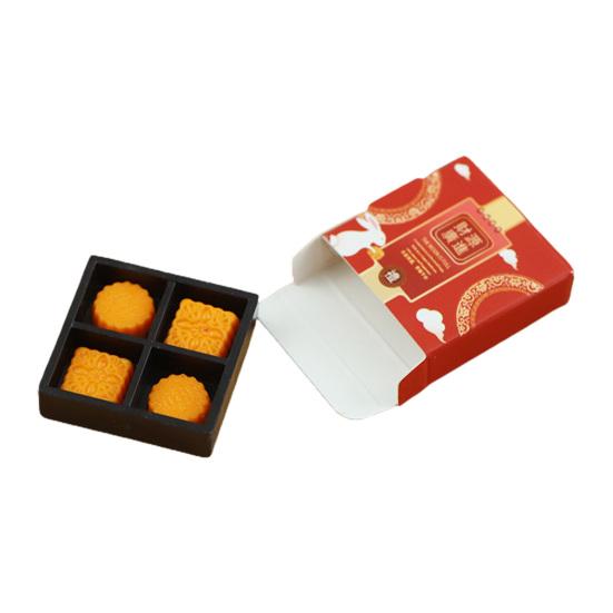 

1 комплект, миниатюрная еда, реалистичная маленькая высокая имитация, гладкая, креативная, декоративная смола, масштаб 1/12, мини модель лунного торта, декор куклы для развлечений A