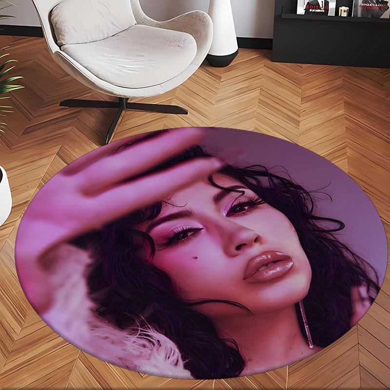 Kali Uchis (1) Round Office Rug Decorative Floor Rug for Office Bedroom Living Room and Home Space