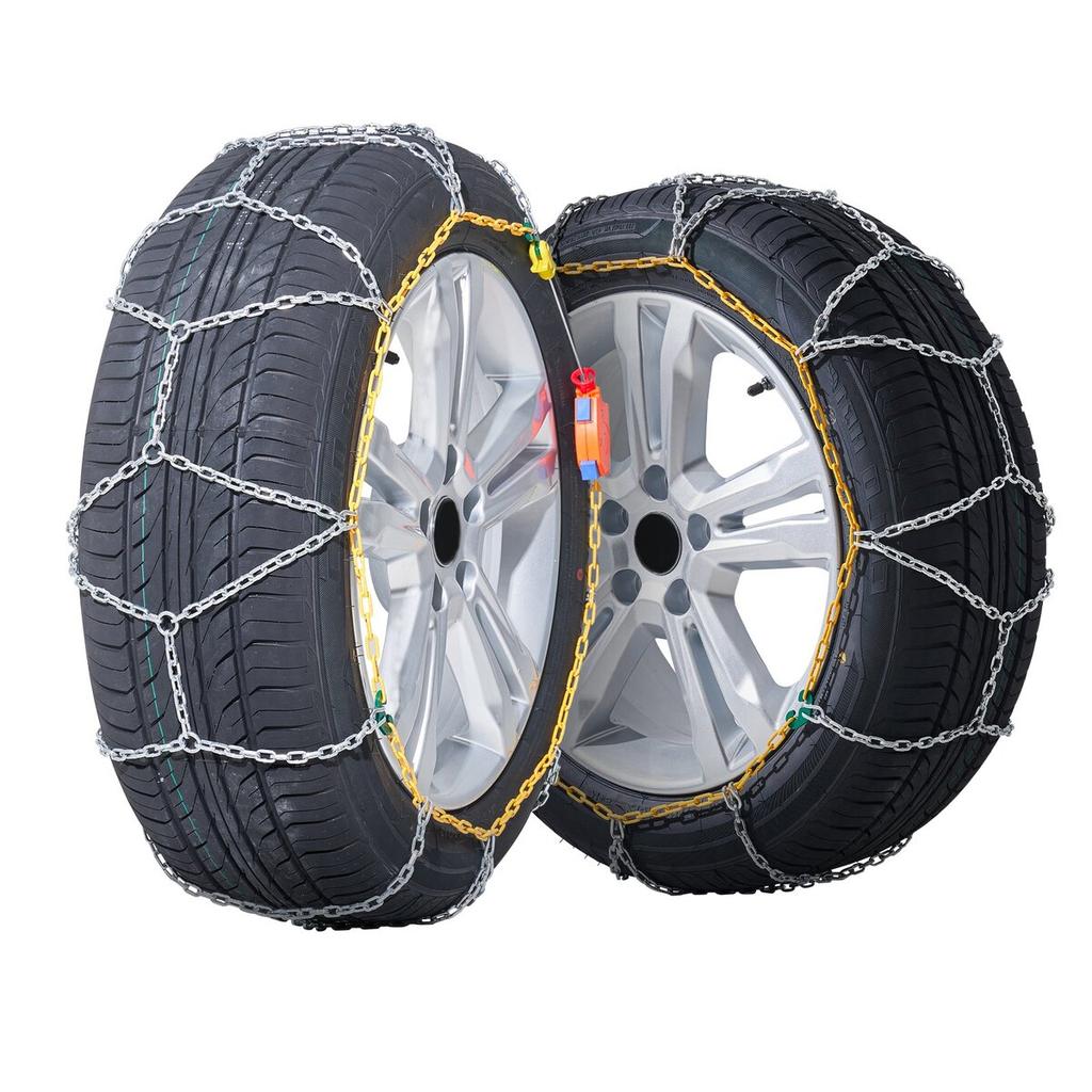 2PCS Snow Chains Manganese Alloy Steel Traction Tire Snow Chains Silver