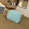 Rhombus Embroidery Thread Bag Women's New Retro Women's Bag Chain Messenger Bag Fashionable and Simple Small Square Bag
