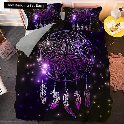 Psychedelic Bohemian Dreamcatcher Bedding Set Single King Queen Size Duvet Cover With Pillowcase 3 PCS