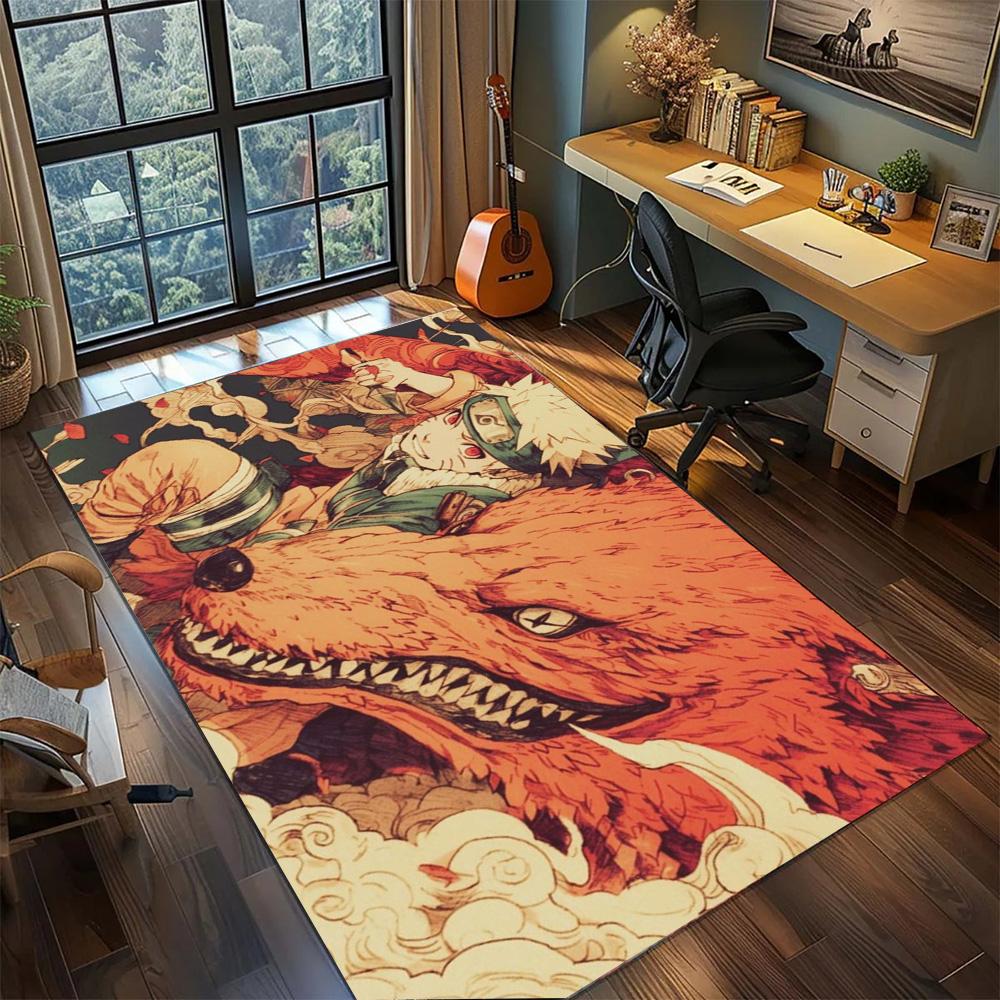 Naruto Home Indoor Big Size Floor Mat, Non Slip Washable Rug Carpet Gamer Room Bedroom Decor.-TING