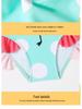 2025 Neuer Mädchen Flamingo 3D Rüschen Einteiler Badeanzug