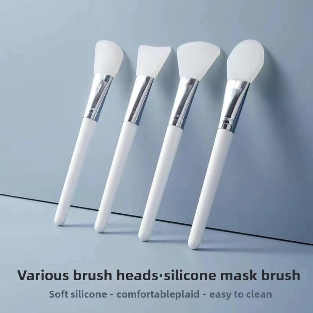 Long Handle Silicone Mask Brush Mask Bowl Facial Cleansing Mud Mask Brush Applicator Tool Beauty Salon