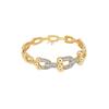 Full Diamond Niche Premium Bracelet Bracelet Horseshoe Full Diamond Bracelet Gold And Silver Mixed Color Bracelet