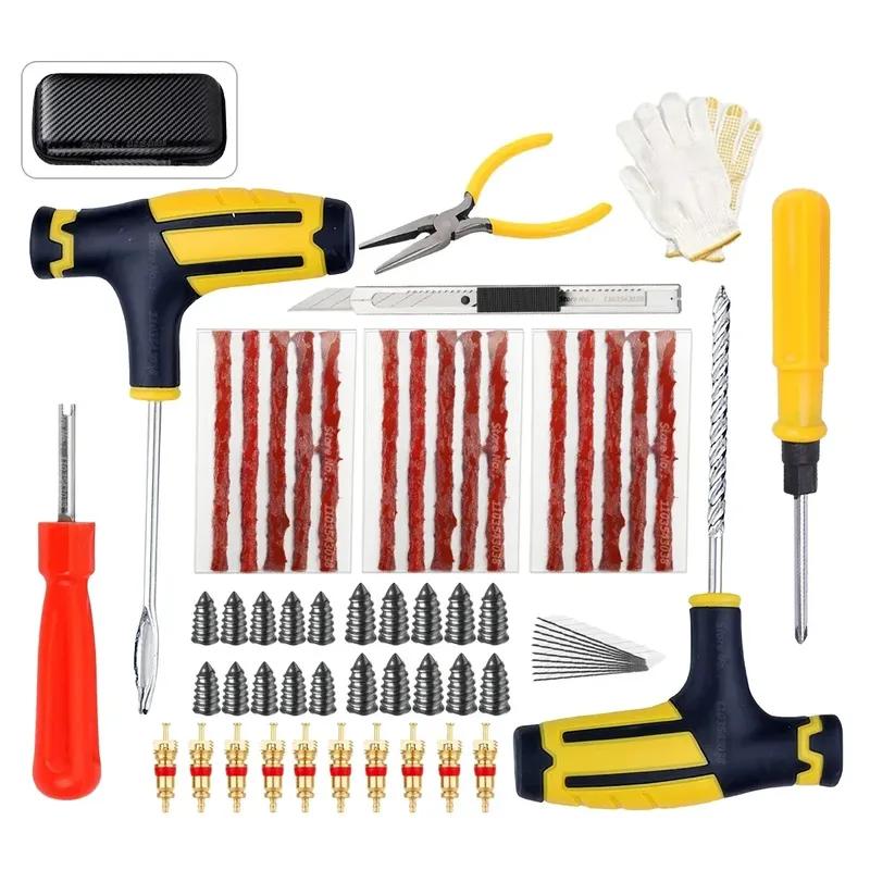 Automotive Emergency Rescue Kit Tyre Repair Kit Puncture Repair Kit, Anti-Puncture Kit Motorcycle, Puncture Repair Tool with Bag