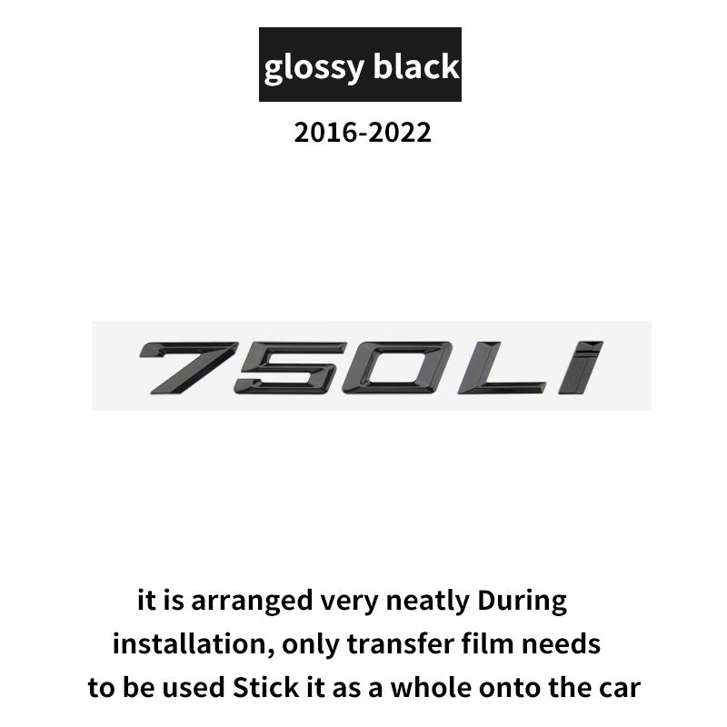 Adatto per BMW Serie 7 G70 G12 730d 730li 740i 750i 735Li 760Li 745e 760i modello 2023, con un logo alfanumerico nero lucido
