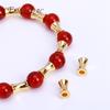 4*6MM High-Quality Large Hole Bamboo Beads,Gold Plated Tube Spacer Beads For Bracelets Necklace Making DIY Jewelry Accessories