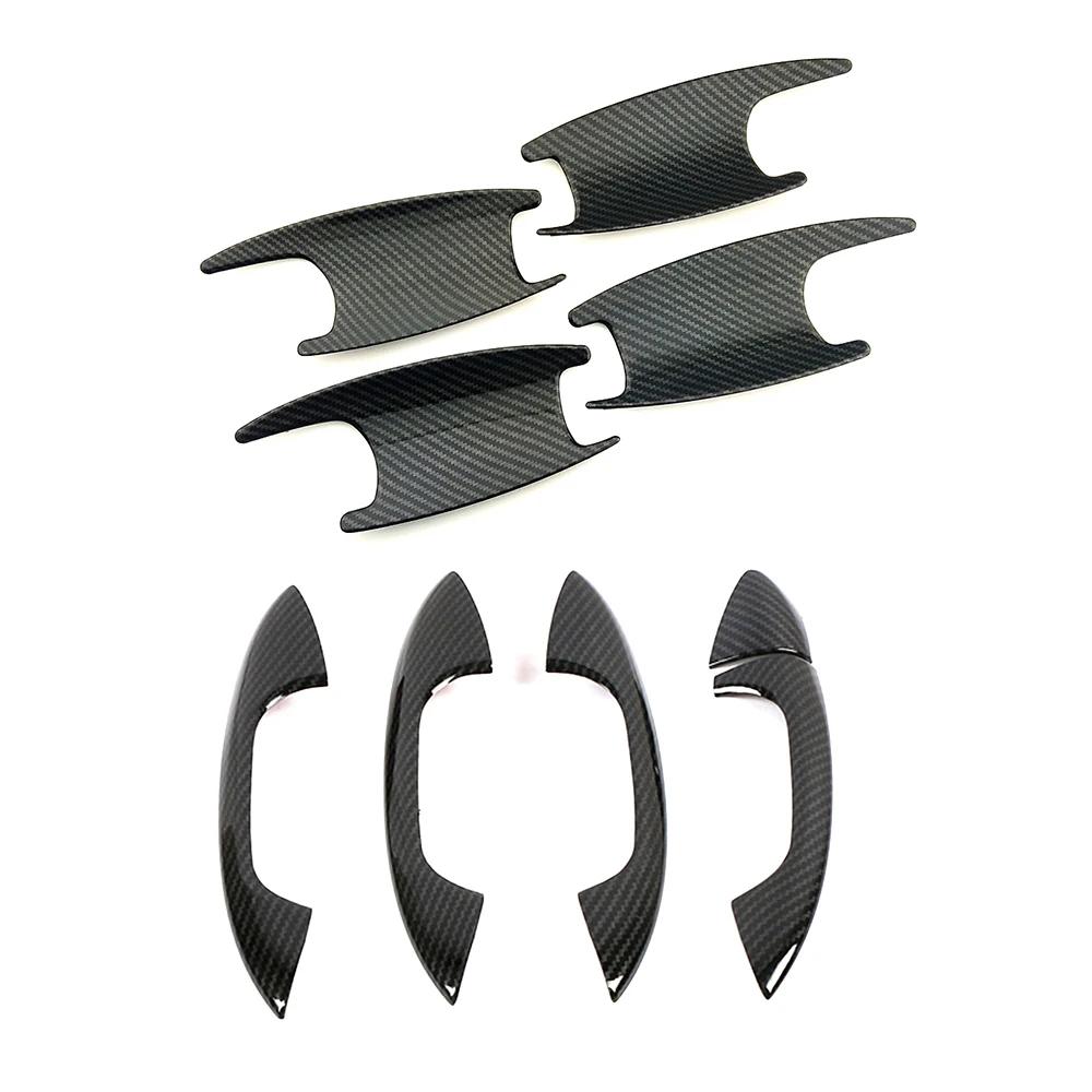 For Mercedes Benz A C E GLC Class W177 W213 W205 X253 Carbon Fiber Color Exterior Accessory Door Handle Cover Modify Frame Trim