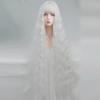 40In Synthetic Long Curly Wig White Pink Brown Orange Lolita Cosplay Women Hair Wig for Daily Party