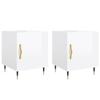 VidaXL Tables de chevet 2 pcs blanc brillant 40x40x50 cm 827521