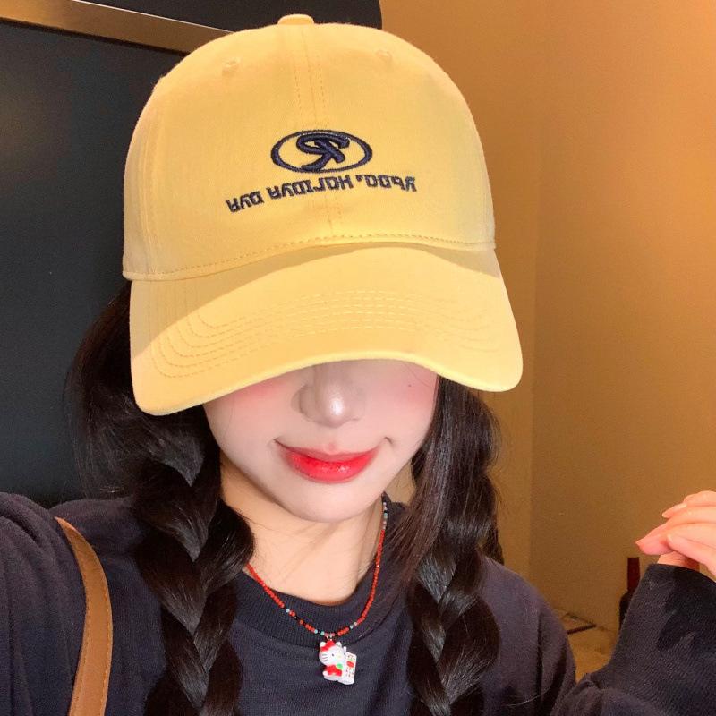 Spring And Summer Letter Embroidery Baseball Cap Female Face Peaked Cap Versatile High Quality Fashion Hat