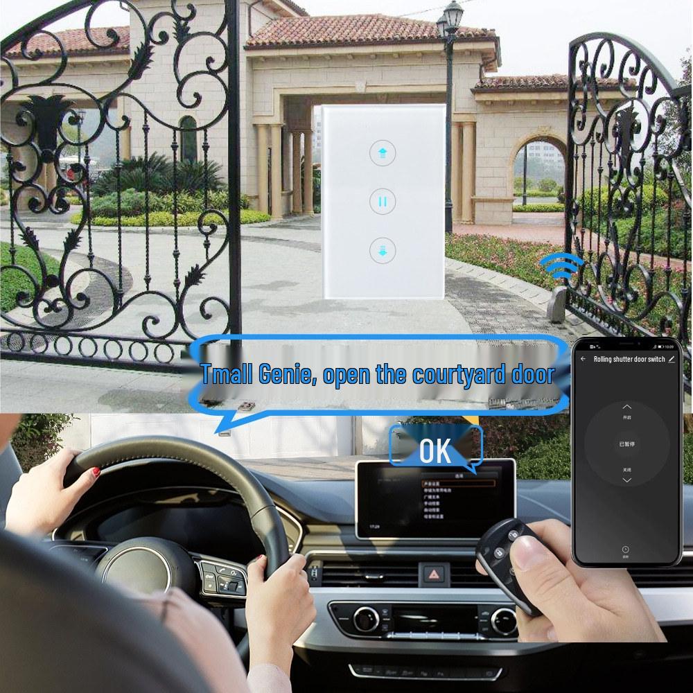 Tuya Smart WiFi Garage Roller Shutter Switch – Compatible with Google Home & Alexa