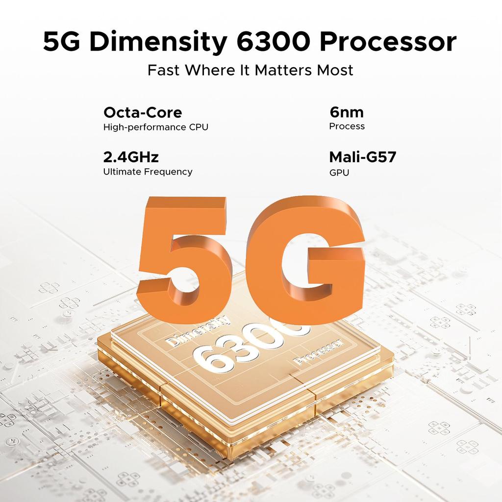 DOOGEE Fire 7 Rugged Smartphone 5G, Android 15, 13000mAh/18W, 16GB+256GB/2TB, 6.6” HD+ 90Hz Octa-Core Android Phone, 64MP+16MP