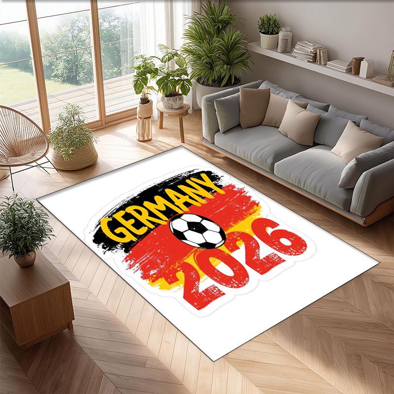 Germany national football team Printed Flannel Area Rug Non Slip Soft Polyester Floor Carpet Indoor Decor Mat for Bedroom Living Room Sofa