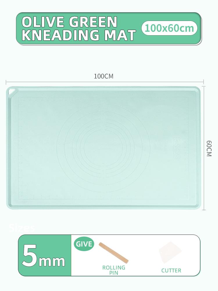 Zackoo Silicone Kneading Mat Foodgrade Thickened Large Household Panel Backing Dough Rolling Dumpling Pad Plastic Chopping Board