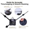 Wall Clock Repair Parts Set High Torque Clock Movement with 2 Pack Long Hands and Mounting Hook for Clock Replacement