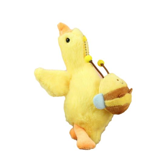 

Кукольный кулон, многофункциональные подвесные украшения с металлической цепочкой, короткая бархатная ткань, плюшевый кулон в виде гуся Honeybee