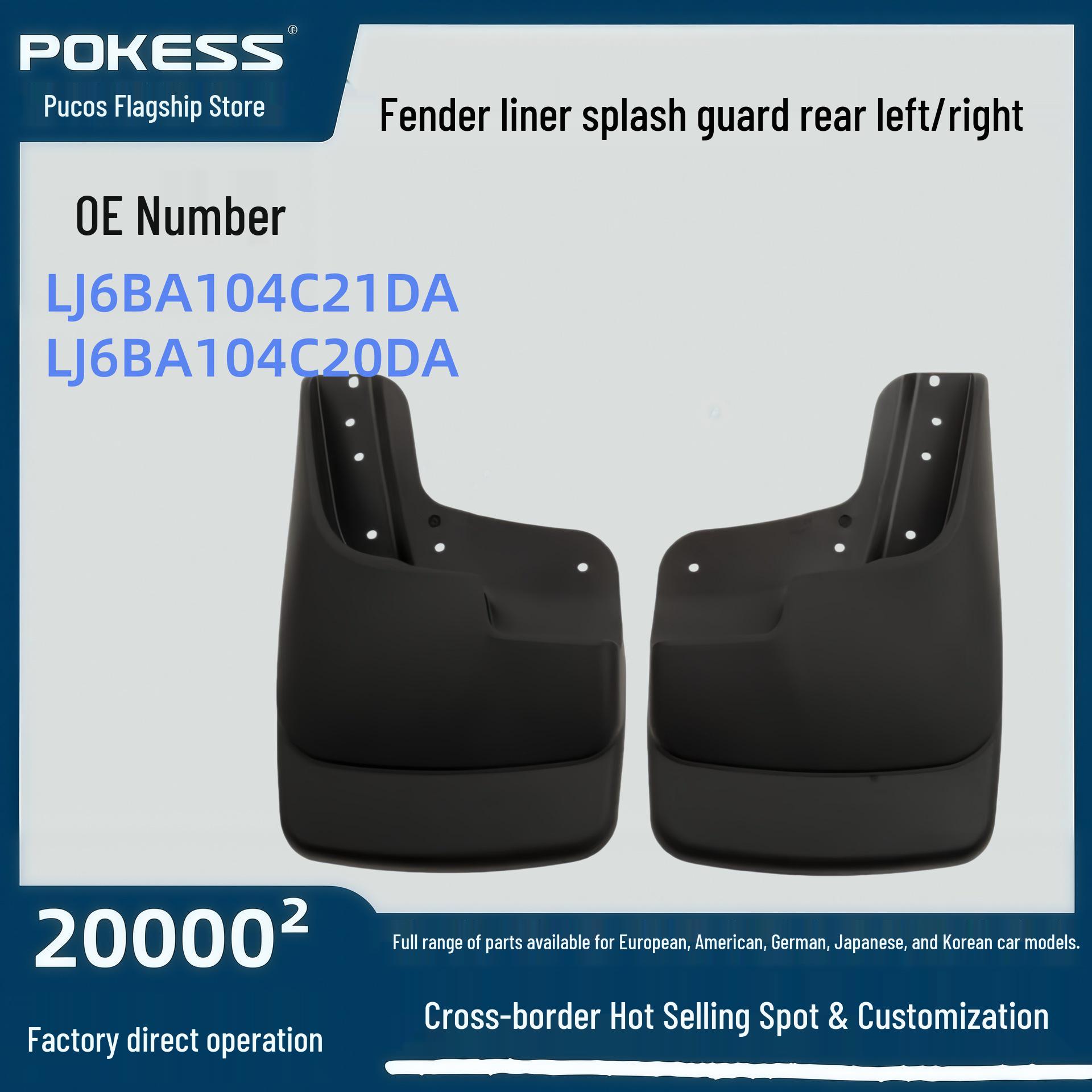 Rear Fender Liner Splash Guard for Ford Escape (Left/Right) - Model LJ6BA104C21DA/LJ6BA104C20DA Rear Right Fender Liner