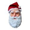 Santa Mask with Santa Hat and Beard Christmas Santa Costume Decorations Full Head Face Mask for Adult Christmas Party