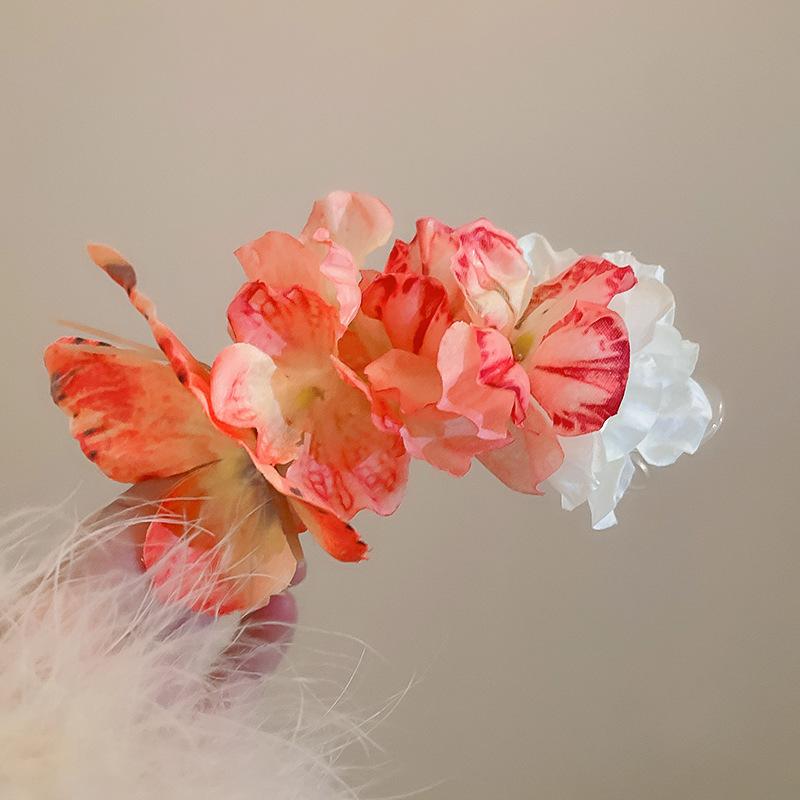 Holiday wind egg flower other side flower grab clip sweet girl bangs side hairpin bohemian hair accessories