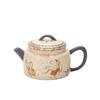 Dunhuang Feitian Flint Red Gentleman Pot Household Ceramic Kung Fu Teapot Gift Box with Gift Bag for Elders