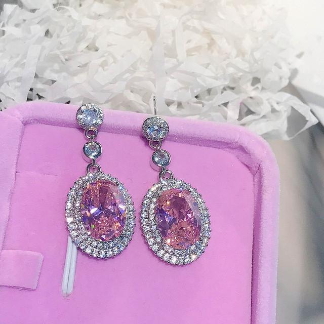 Real S925 Silver Sterling Sapphire Drop Earring For Women Aretes De Mujer Topaz Jewellry Gemstone Earring For Female Orecchini