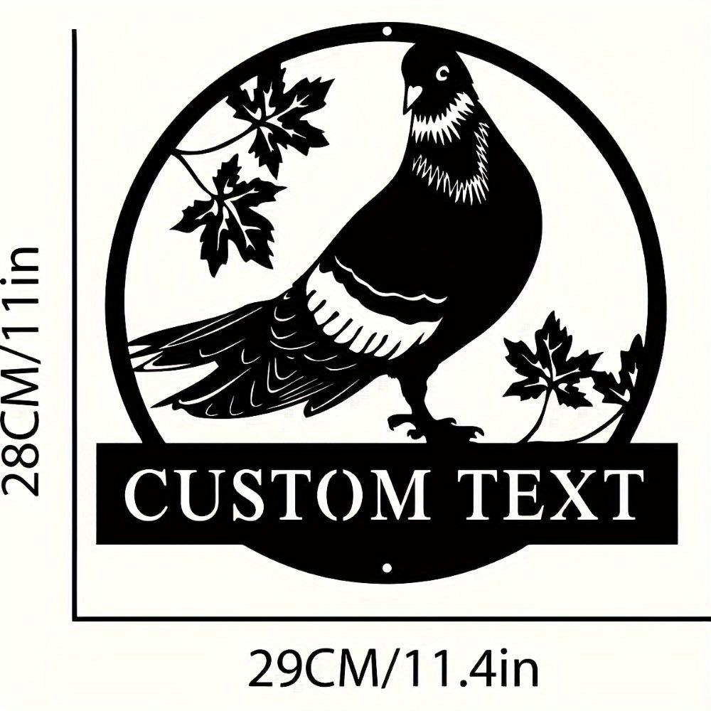 Уникальное металлическое настенное украшение в виде голубя, садовый знак, украшение-птица
