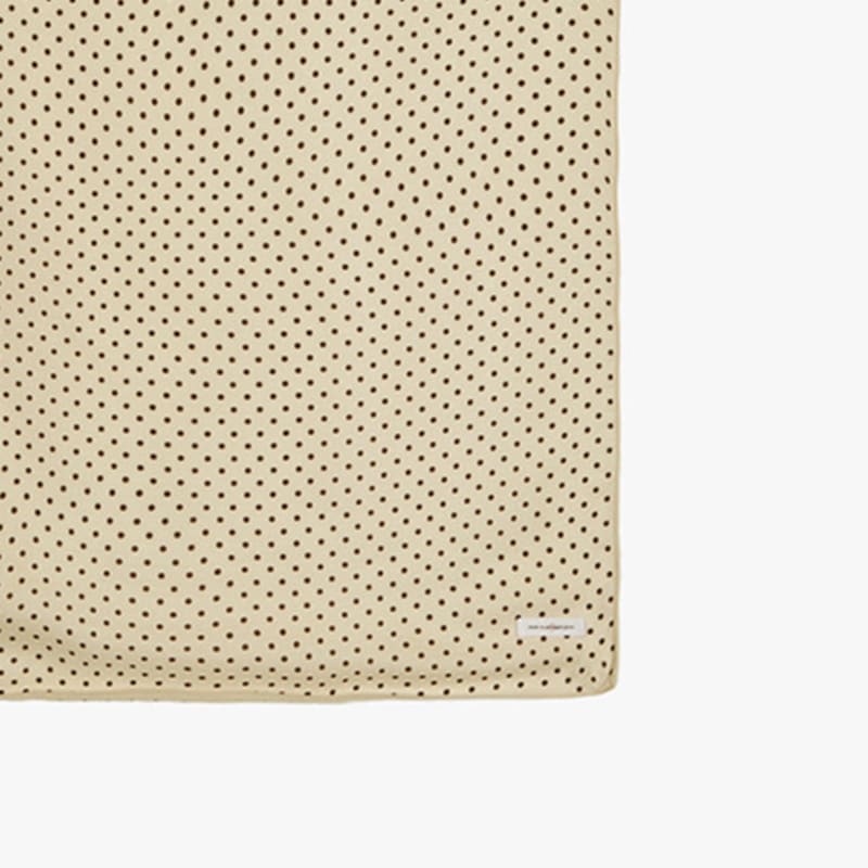 PINK PINEAPPLE DOT VELVET SCARF_BEIGE