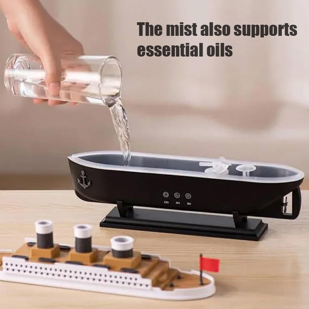 Essential Oil Diffuser, Aromatherapy Humidifier with Remote Control 7-Color LED Lights 2 Mist Modes Auto Shut-Off for Home Bedroom