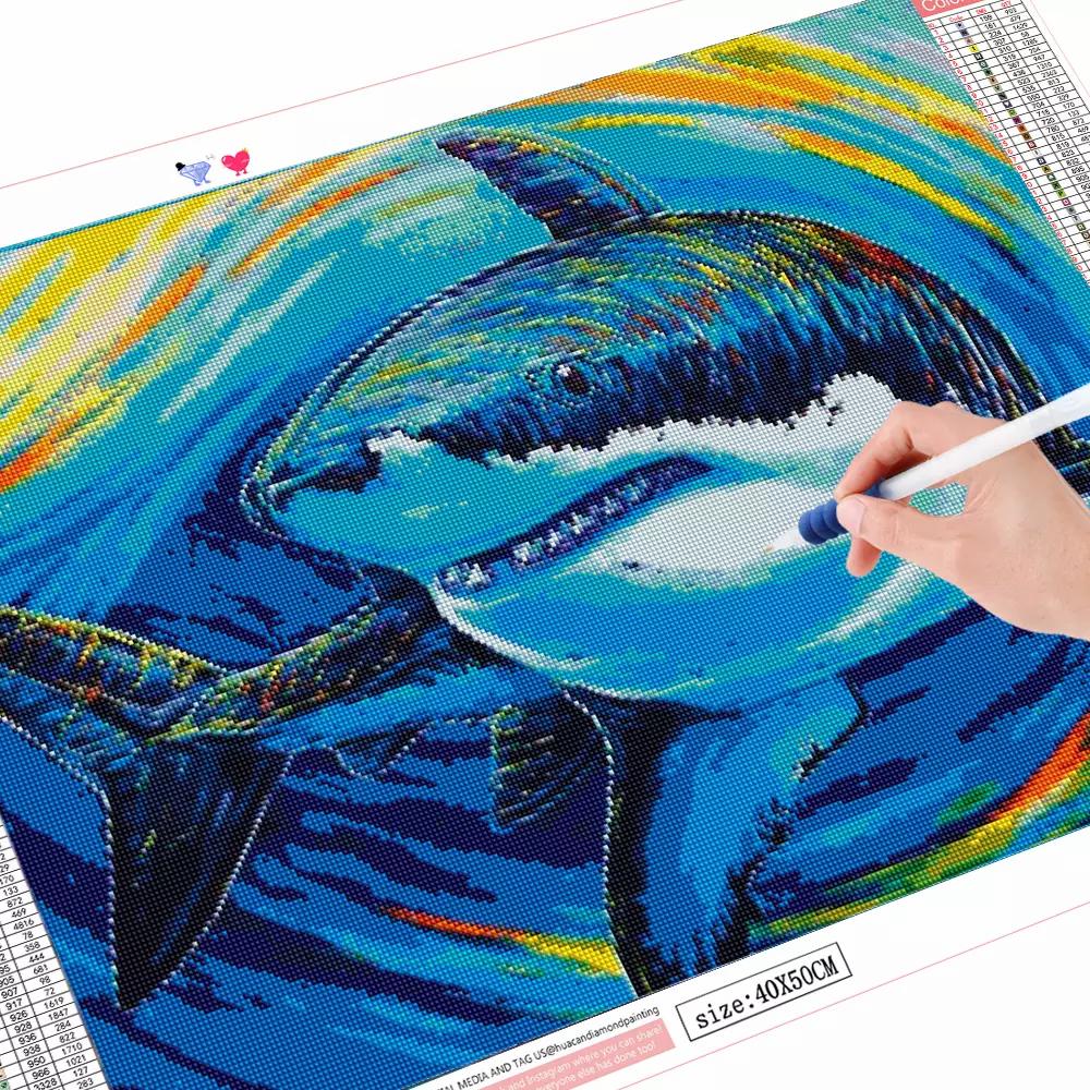 Sada 5D DIY diamantových obrazů Zvířecí žraločí obrázky kamínků Diamantové vyšívání Výprodej Mozaika Křížkový steh Dekorace