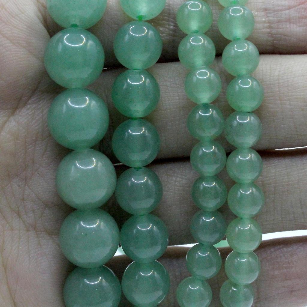 Round Green Aventurine Beads for DIY Jewelry Making – Loose Beads, Semi-finished Accessories, Craft Components