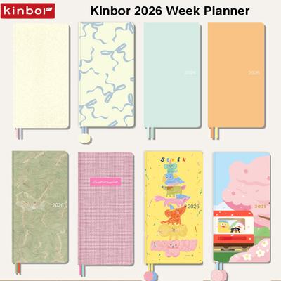 Kinbor  One Page A Week Daily Time Weekly Planner Book Organizer Schedule Books Self Disciplined Punch Efficiency Manual