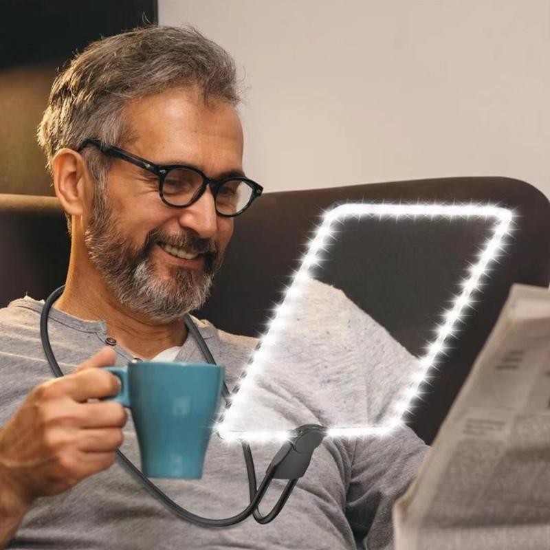 Loupes 1,8X pour les personnes âgées Loupe pleine page avec lumière LED pour l'inspection des coutures