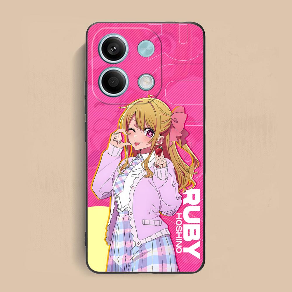 Oshinoko Hoshino Ruby Phone Case for Xiaomi Redmi 15 14 13 12 A5 3 2 1 C Plus 4G 5G Colorful Printing Cover Pretty Smartphone