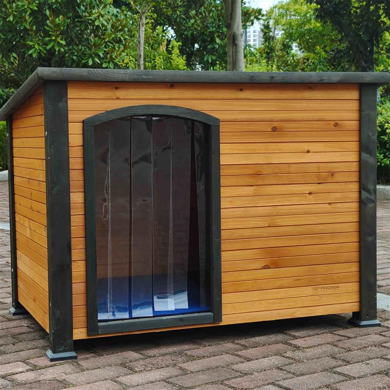 Rainproof Wooden Dog House - Large, Sun-Protected, Solid Wood Pet Shelter for All-Season Indoor/Outdoor Use
