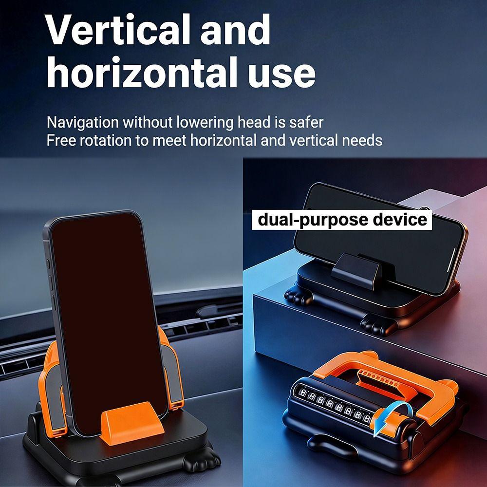 2-in-1 Car Phone Mount Non-Slip Cellphone Mount Foldable Vehicle Mount  for Car Use