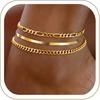DEARMAY Gold Anklets for Women Waterproof, Non Tarnish14K Gold Plated Ankle Bracelets Set Stack, Summer Beach Jewelry Gifts for Vacation, Bikini