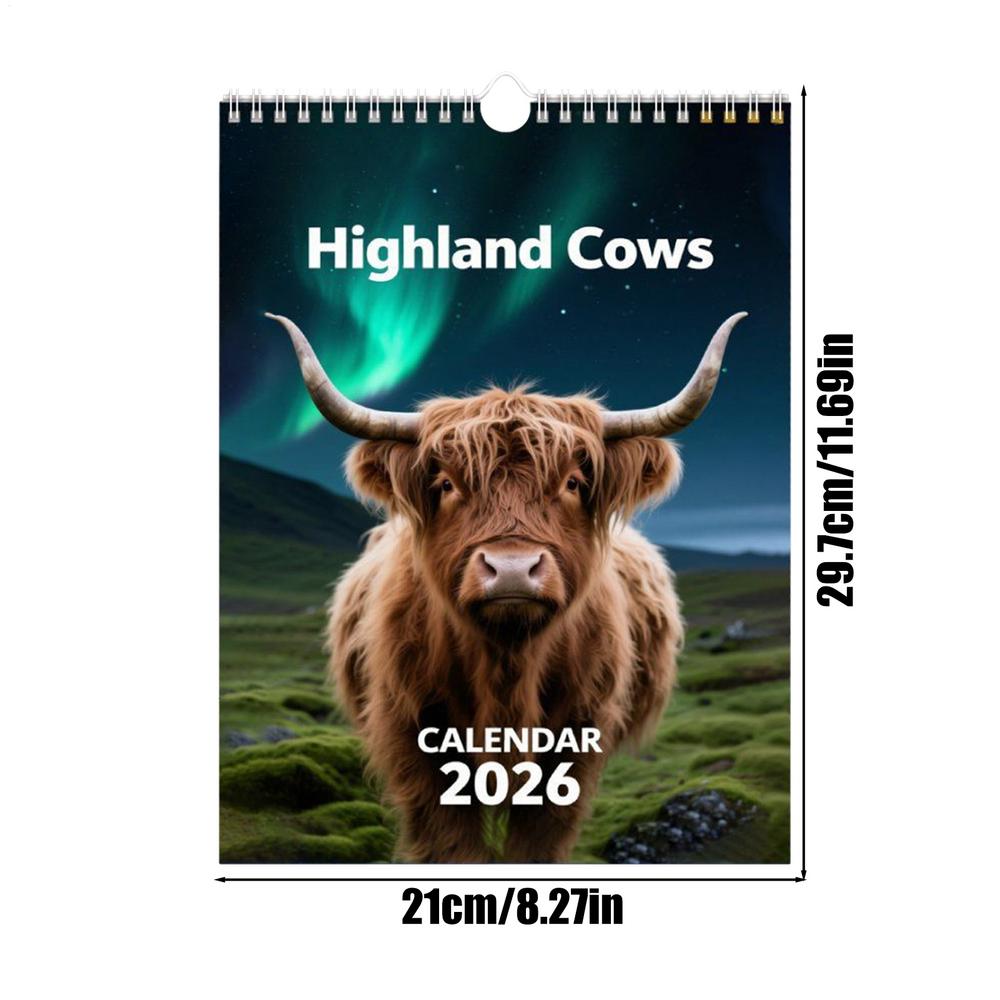 Farm Calendar 2026 12 Month Giftable Home Office Planner Family Planner Cattle Nature Calendar for Animal Lovers Adults Family